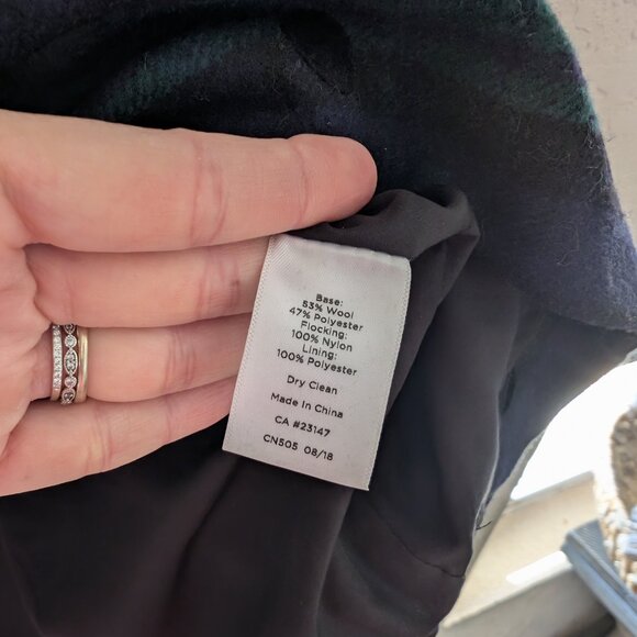 Talbots Wool Plaid Polka Dot Lined Mini Skirt Size 6 Holiday Winter - Picture 5 of 7